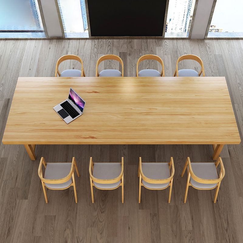 Solid Wood Industrial Rectangle Indoor Table Wood Top Table with Trestle Clearhalo ' dining_table' 'Dining Tables & Seating' 'Dining Tables' 'furn' 'furn_dining_table' 'Furniture' 'furniture_dining_table' 'Kitchen & Dining Furniture' 'kitchen&dining_furn' 'kitchen' 'kitchen_dining_table' 1200x1200_b7e9fc26-8467-4e7c-8d66-9994e083ff46