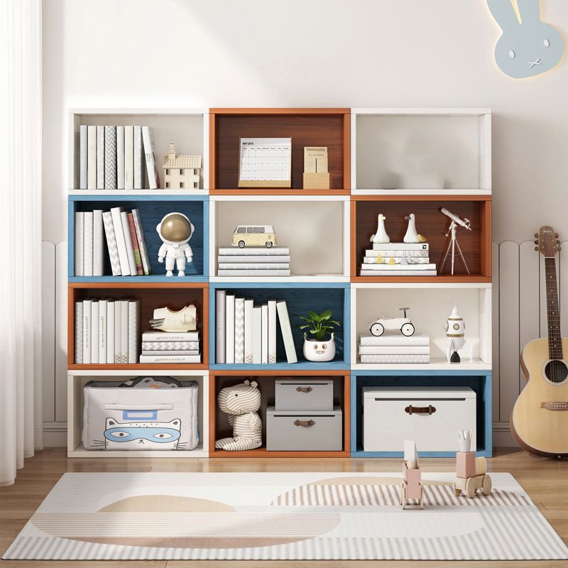 Contemporary Engineer Wood Bookshelf Closed Back Bookcase,17.7"L x 6.7"W x 11.8"H Clearhalo 'Bookcases' 'furn' 'furn_bookcases' 'Furniture' 'Office Furniture' 1200x1200_b7ecc55f-6c80-41c3-9026-536906ee1fbd