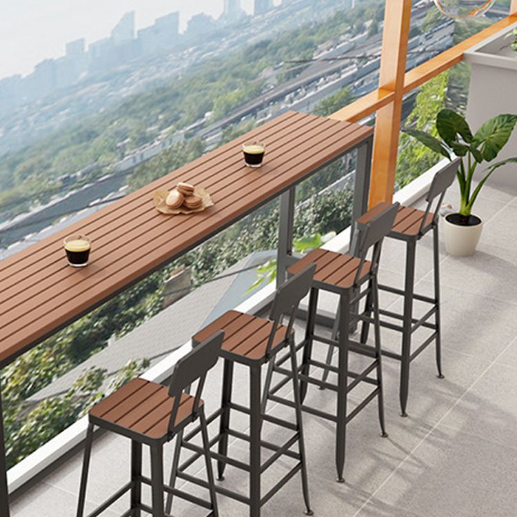 Set tavolo da bar moderno in legno di recupero da 1/2/5 pezzi per sala da pranzo