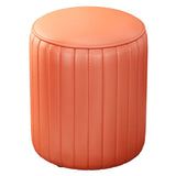Solid Color Leather Standard Stool Modern Style Simple Round Cushion Stool Clearhalo 'furn' 'furn_ottomans_poufs' 'Furniture' 'Living Room Furniture' 'Ottomans & Poufs' 'ottomans_poufs' 1200x1200_b7efd1de-0bdc-41e5-b7d0-a2ceaa354141