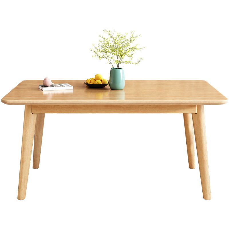 Dining Room Dinner Kitchen Table Rubberwood Solid Wood Dining Table Clearhalo 'Dining Tables & Seating' 'Dining Tables' 'dining_table' 'furn' 'furn_dining_table' 'Furniture' 'Kitchen & Dining Furniture' 1200x1200_b7f149d7-2cfa-4113-a3b3-dd8421385b01