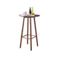 Round Shape Wood Top Counter Table 4 Legs Industrial Bar Table for Dining Room Clearhalo 'Bar Furniture' 'Bar Tables' 'bar_tables' 'furn' 'furn_bar_tables' 'Furniture' 'furniture_bar_tables' 'Kitchen & Dining Furniture' 1200x1200_b7f521ab-2bba-42a1-bfdb-9846c8e34cdd