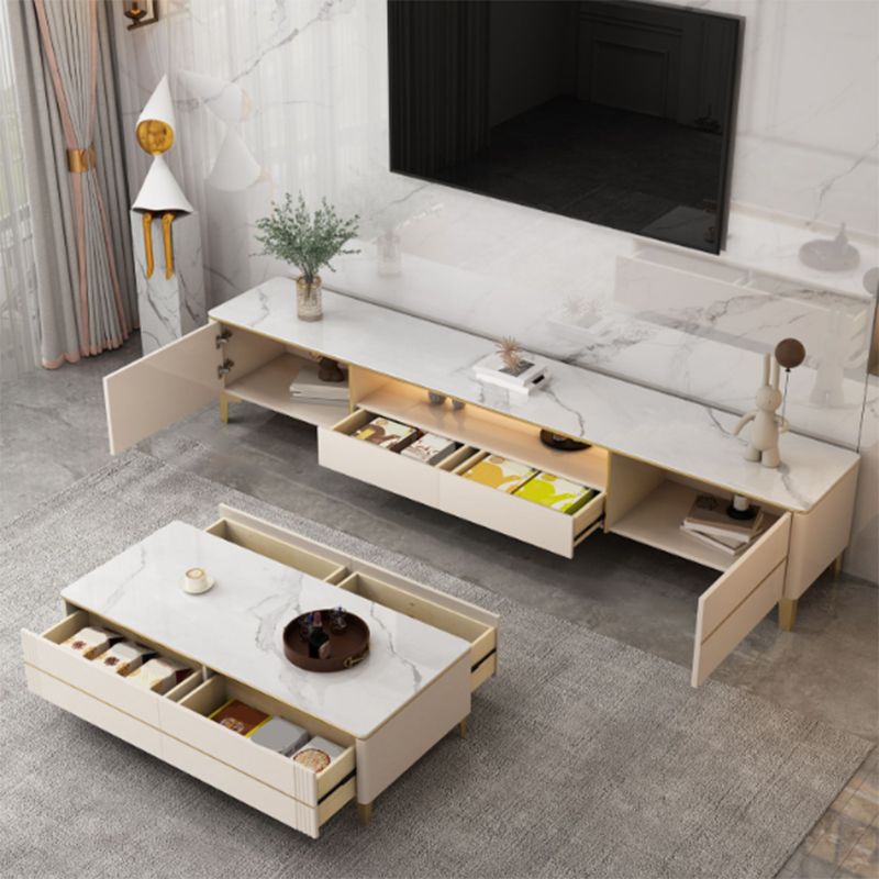 Open Storage TV Stand Console Stone TV Media Console with Drawers Clearhalo 'furn' 'furn_tv_stands_entertainment_centers' 'Furniture' 'Living Room Furniture' 'TV Stands & Entertainment Centers' 'TV Stands & Media Storage Furniture' 'tv_stands_entertainment_centers' 1200x1200_b7f5ad1b-4d62-4f57-981d-b2ae94e934d4