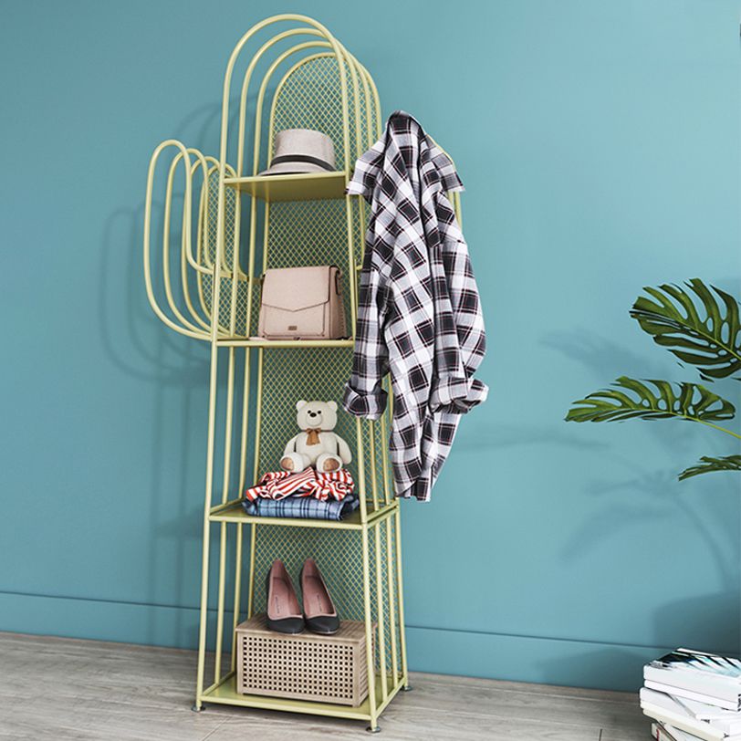 Modern Style Bookshelf Standard Closed Back Metal Home Bookcase