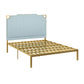 Letto rivestito in un chiodo con telaio in metallo in metallo in oro