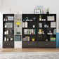 Closed Wooden Bookshelf Modern Home Living Room Standard Bookcase with Door Clearhalo 'Bookcases' 'furn' 'furn_bookcases' 'Furniture' 'Office Furniture' 1200x1200_b7f84a14-db3a-4d45-bd8a-d0a3375347e4