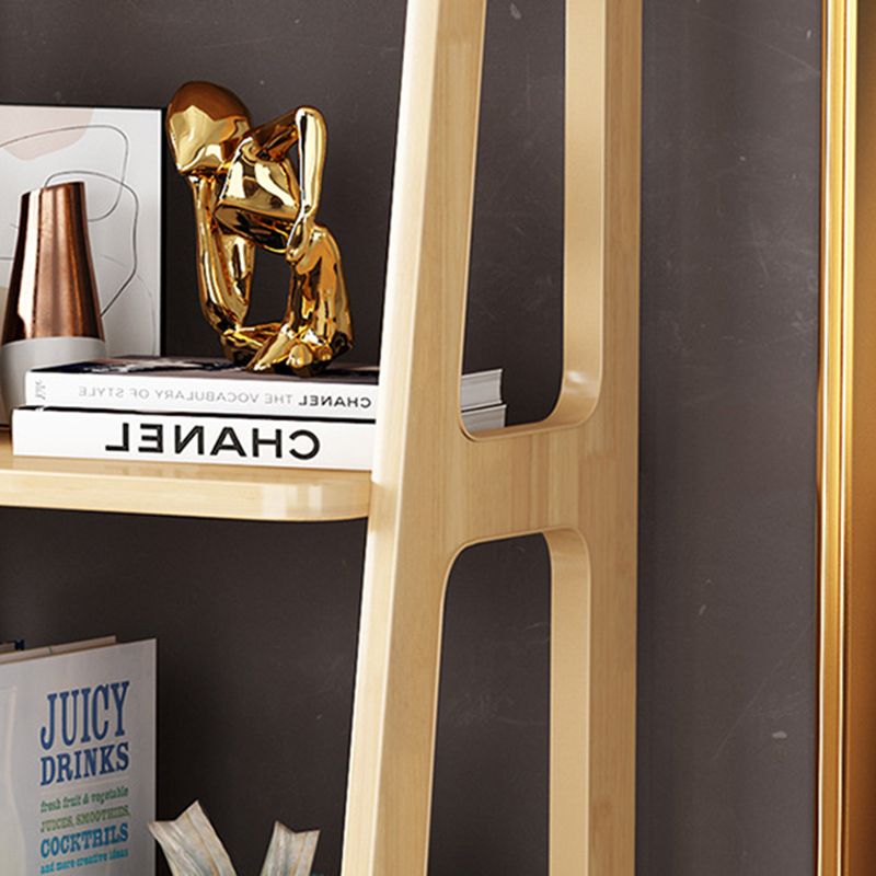 はしご本棚引き出しストレージ付きモダンな木製本棚47 "H x 14" w