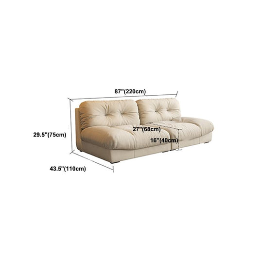 Zeitgenössischer Tufted Back Standard Sofa Kissen Top Arm Sofee