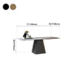 Modern Style Rectangle Dining Table Sintered Stone Pedestal Dining Table for Home Use Clearhalo ' dining_table' 'Dining Tables & Seating' 'Dining Tables' 'furn' 'furn_dining_table' 'Furniture' 'furniture_dining_table' 'Kitchen & Dining Furniture' 'kitchen&dining_furn' 'kitchen' 'kitchen_dining_table' 1200x1200_b7f95fac-977f-4dff-8b3e-2282fdf3bbd0