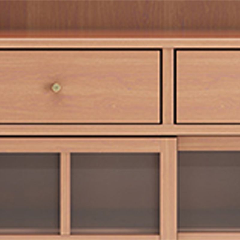 Servegnate -sideboard contemporanea supporto a buffet in legno massiccio con armadi e cassetti