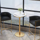 Scandinavian Bar and Counter Stool Low Back Stool with Pedestal Base in Gold Clearhalo 'Bar Furniture' 'Bar Stools' 'bar_stools' 'furn' 'furn_bar_stools' 'Furniture' 'furniture_bar_stools' 'Kitchen & Dining Furniture' 1200x1200_b7fc3ac2-69e1-4e8d-9626-781e671cd07d