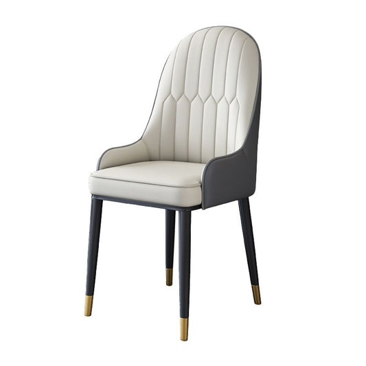 Sillas de comedor de comedor de estilo contemporáneo con patas de metal para la cocina