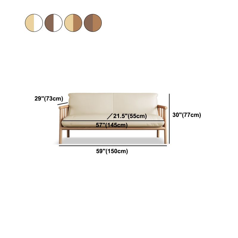 フェイクレザーソファ28.74 "d x 30.31" hリビングルーム用の正方形のアームソファ