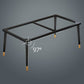 Industrial Style Home Sintered Stone Dining Table Rectangle Shape Table with 4 Legs Base Clearhalo ' dining_table' 'Dining Tables & Seating' 'Dining Tables' 'furn' 'furn_dining_table' 'Furniture' 'furniture_dining_table' 'Kitchen & Dining Furniture' 'kitchen&dining_furn' 'kitchen' 'kitchen_dining_table' 1200x1200_b7fffe2f-4e99-4bc3-960d-ddae4679e799