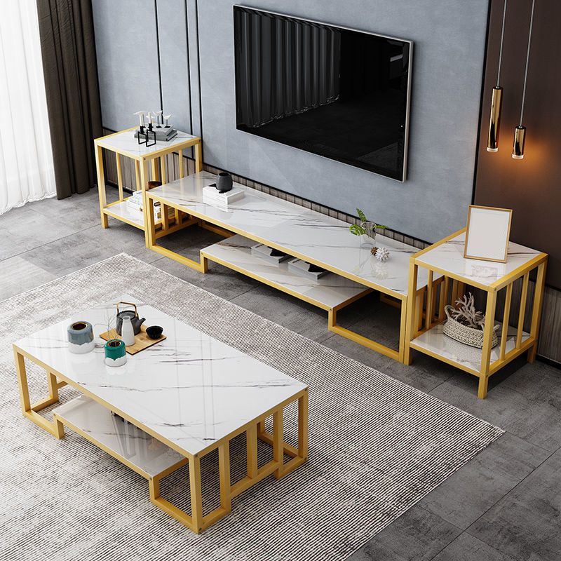 Glass TV Media Console Open Storage TV Console for Living Room Clearhalo 'furn' 'furn_tv_stands_entertainment_centers' 'Furniture' 'Living Room Furniture' 'TV Stands & Entertainment Centers' 'TV Stands & Media Storage Furniture' 'tv_stands_entertainment_centers' 1200x1200_b800cd87-6006-4b53-b087-824c2eca8fac