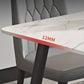 Metal Simplicity Rectangle Dining Table Stone Dinner Table with 4 Legs Clearhalo ' dining_table' 'Dining Tables & Seating' 'Dining Tables' 'Furniture' 'furniture_dining_table' 'Kitchen & Dining Furniture' 'kitchen&dining_furn' 'kitchen' 'kitchen_dining_table' 1200x1200_b802082a-72c2-4c2c-a075-d21cd871a092