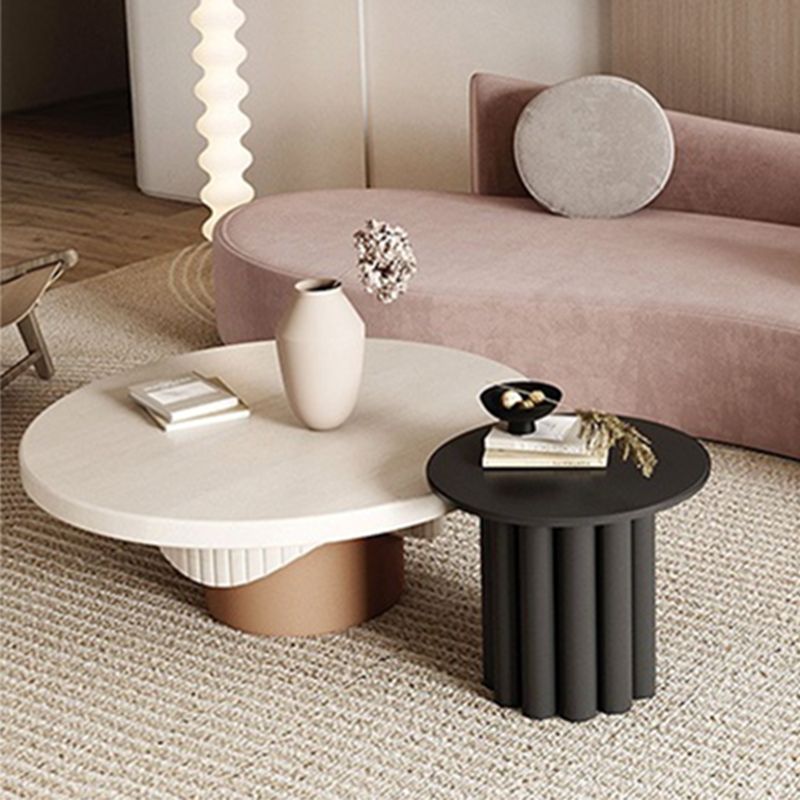 Contemporary Coffee Table Pedestal Solid Wood Round Cocktail Table Clearhalo 'Coffee & Accent Tables' 'Coffee Tables' 'coffee_tables' 'furn' 'furn_coffee_tables' 'Furniture' 'Living Room Furniture' 1200x1200_b802c1fd-d73e-4607-ad45-b156577aea39