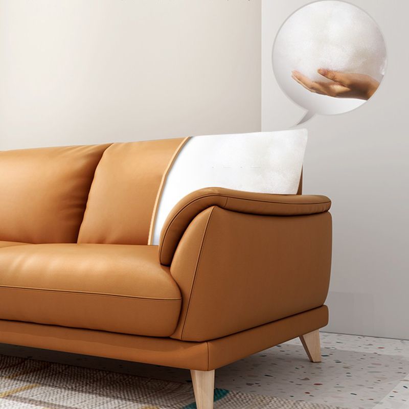 クッションソファ35.43 "d x 33.46" hリビングルーム用の枕トップアームソファー