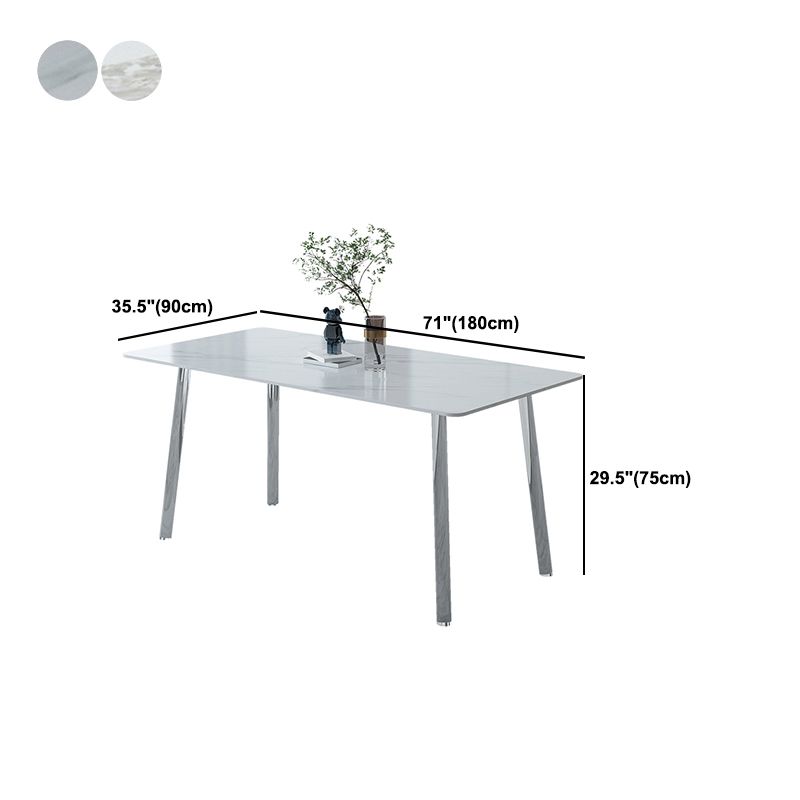Sintered Stone Dining Table Modern Rectangle Dining Table with Acrylic Base for Home Use Clearhalo ' dining_table' 'Dining Tables & Seating' 'Dining Tables' 'furn' 'furn_dining_table' 'Furniture' 'furniture_dining_table' 'Kitchen & Dining Furniture' 'kitchen&dining_furn' 'kitchen' 'kitchen_dining_table' 1200x1200_b8035978-824b-406b-a49a-f66006cba0a9