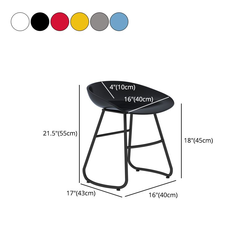 Modern Style Bar Chair PP Bucket Seat Iron Sled Legs Barstool with Footrest for Bar Clearhalo 'Bar Furniture' 'Bar Stools' 'bar_stools' 'furn' 'furn_bar_stools' 'furniture_bar_stools' 'Kitchen & Dining Furniture' 'kitchen&dining_furn' 'kitchen' 'kitchen_furn' Furniture' 1200x1200_b8042652-4f13-4ad0-a276-39a53e9510dd