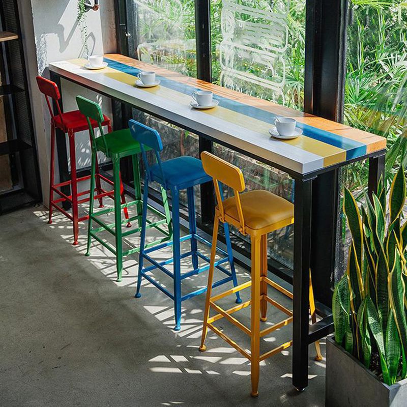 Rectangle Modern Bar Height Table Trestle Wood Counter Table for Coffee Shop Clearhalo 'Bar Furniture' 'Bar Tables' 'bar_tables' 'furn' 'furn_bar_tables' 'Furniture' 'furniture_bar_tables' 'Kitchen & Dining Furniture' 1200x1200_b8046189-a313-4ccf-bf5d-704fc2dd949e