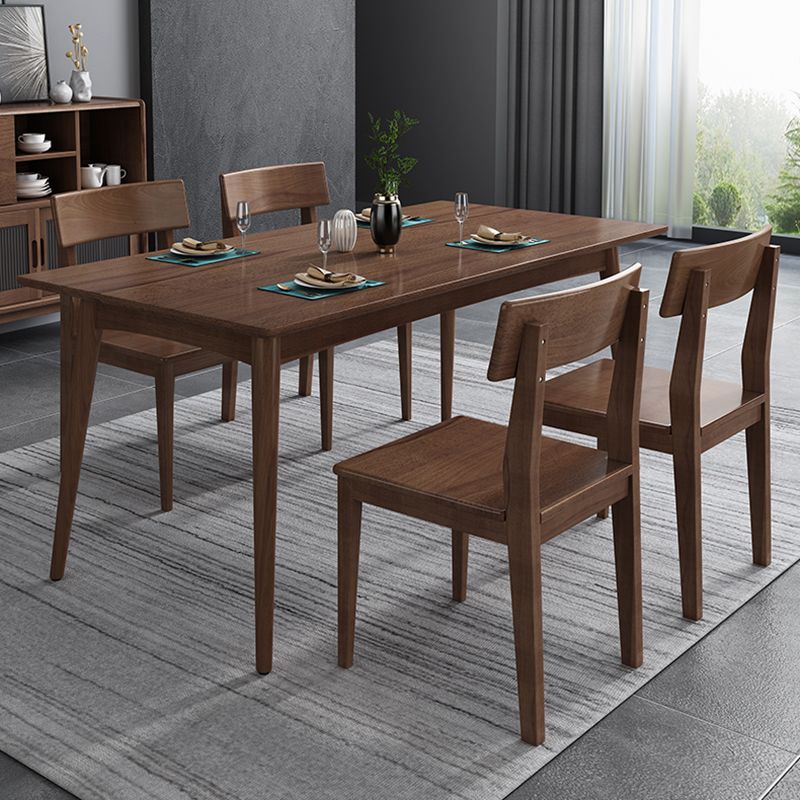 Industrial Kitchen Solid Wood Dining Table Rectangle Dining Table with 4 Legs Clearhalo ' dining_table' 'Dining Tables & Seating' 'Dining Tables' 'furn' 'furn_dining_table' 'Furniture' 'furniture_dining_table' 'Kitchen & Dining Furniture' 'kitchen&dining_furn' 'kitchen' 'kitchen_dining_table' 1200x1200_b8048d7c-f7e3-40ee-91b6-7ead7c29e9c0
