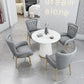 Glam 1/5 Pieces Dining Set Circular Stone Dining Table for Dining Room Clearhalo 'Dining Room Sets' 'Dining Tables & Seating' 'dining_room_set' 'furn' 'furn_dining_room_set' 'Furniture' 'furniture_dining_room_set' 'Kitchen & Dining Furniture' 1200x1200_b8054b3c-f72a-4aeb-8968-41a36ea88428