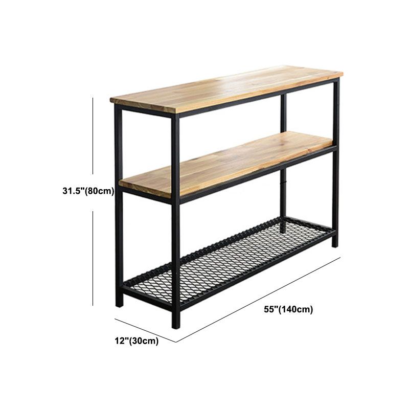 Midden-eeuwse moderne ijzeren console banken tafel rechthoek dennen eindtafel voor hal