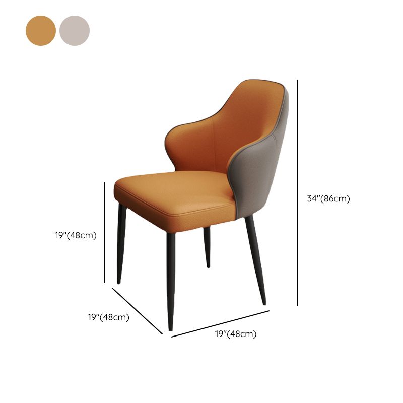 Moderne stijl lederen Parsons gestoffeerde huis voor huis Dining zijstoel
