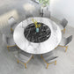 Modern Sintered Stone Dining Table Round Dinner Room Table for Dining Room Clearhalo 'Dining Tables & Seating' 'Dining Tables' 'dining_table' 'furn' 'furn_dining_table' 'Furniture' 'furniture_dining_table' 'Kitchen & Dining Furniture' 'kitchen' 'kitchen_dining_table' 1200x1200_b80799a7-3c15-402b-a6be-abfe5858f6c6