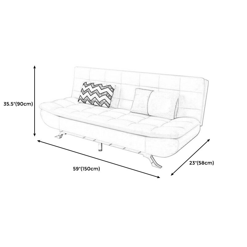 Armless Convertible Sofa with Biscuit Back Foldable Sofa for Living Room,Apartment Clearhalo 'furn' 'furn_sofas' 'Furniture' 'furniture_sofas' 'kitchen' 'kitchen_sofas' 'Living Room Furniture' 'Sofa' 'sofas' 1200x1200_b807e208-3b37-45e4-8395-d7ada2ed7a17