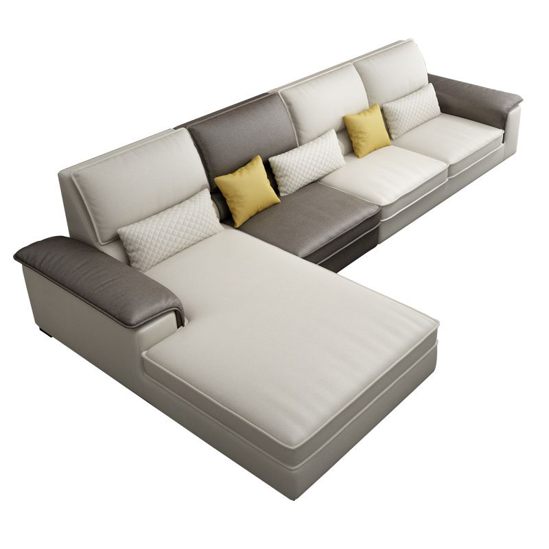 Assembled 3-seater Sofa and Chaise Recessed Arm Settee Furniture Clearhalo 'furn' 'furn_sectionals' 'Furniture' 'furniture_sectionals' 'kitchen' 'kitchen_sectionals' 'Living Room Furniture' 'Sectionals' 1200x1200_b807fc2f-3842-4e6a-a1ae-74939be541f3