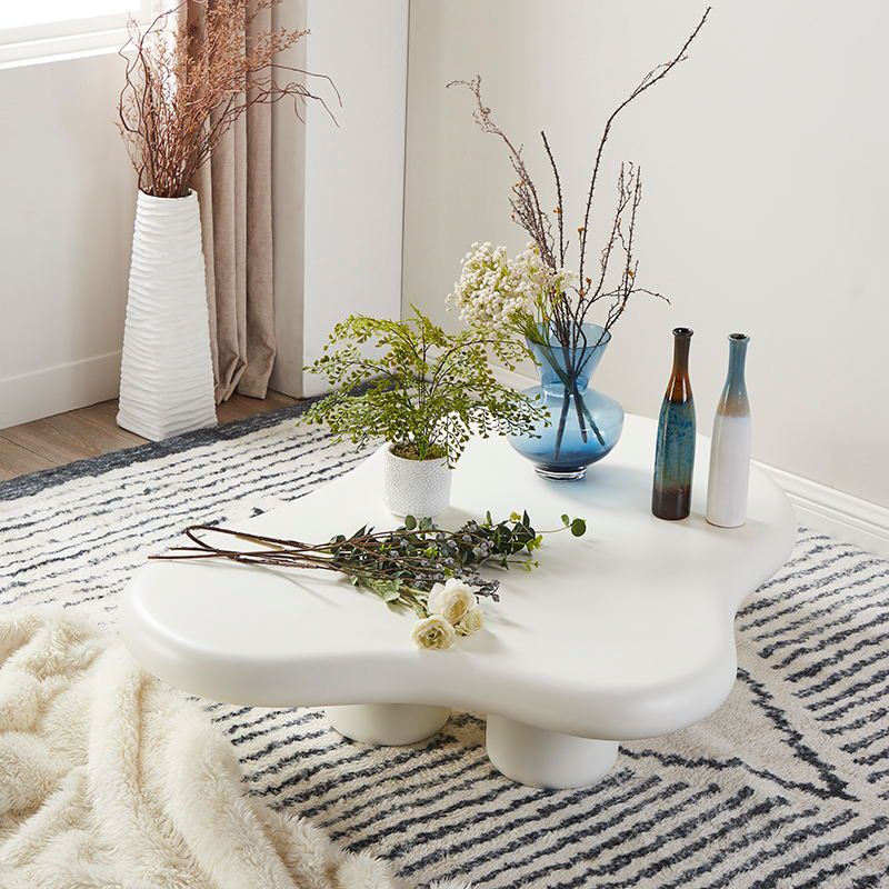 リビングルーム用の白/黒の四肢コーヒーテーブルプラスチックカクテルテーブル