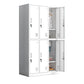 White Metal Wardrobe Armoire Contemporary Hinged Wardrobe Cabinet