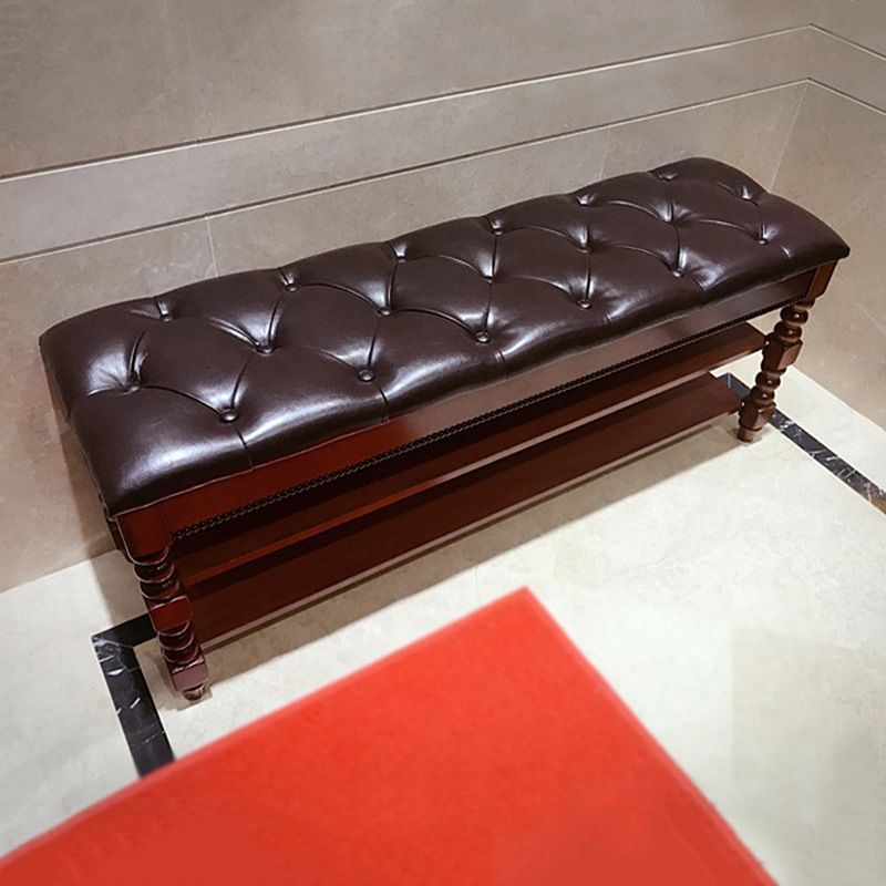 18.9" Wide Traditional Bench Cushioned Entryway and Bedroom Bench Clearhalo 'Benches' 'Chairs & Seating' 'furn' 'furn_benches' 'Furniture' 'Living Room Furniture' 1200x1200_b80cec22-3548-4750-8245-d7bc6c1444d6