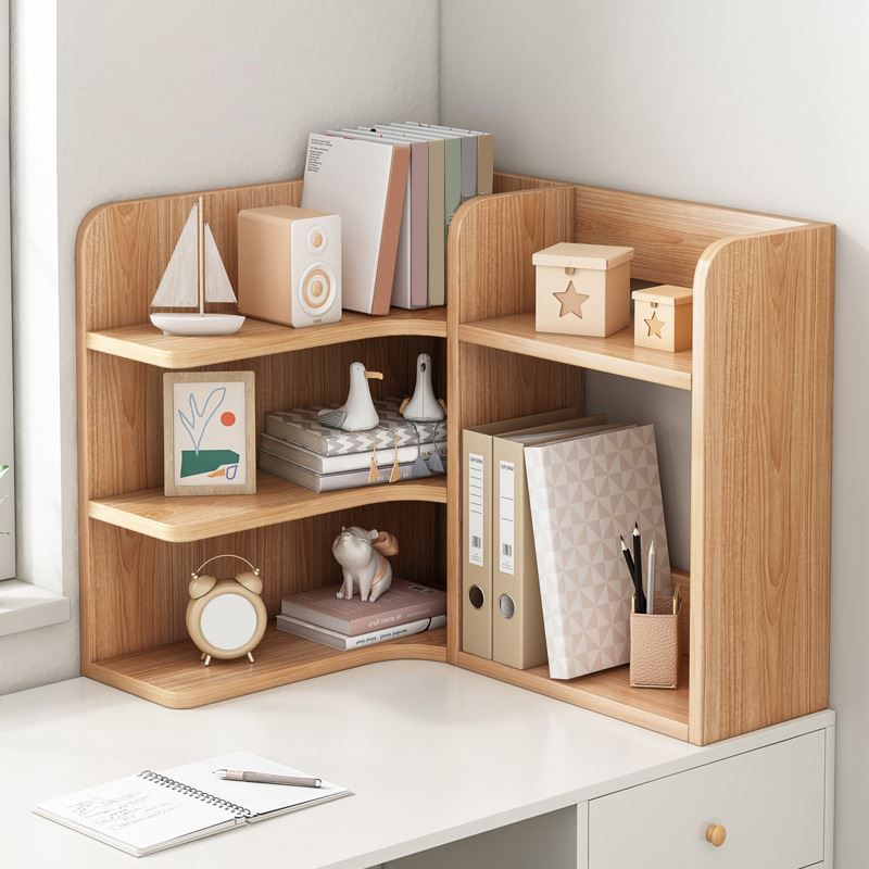 Contemporary Engineer Wood Bookshelf Open Back Bookcase for Home Office