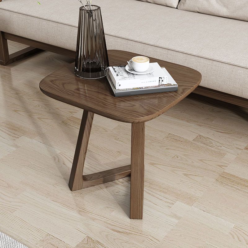Mesa lateral superior cuadrada de madera sólida 19.7 "de altura Resumen de la mesa de la base de la altura