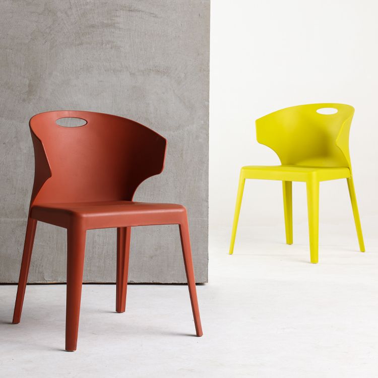 Contemporary Style Plastic Dining Room Chair Multicolor Wingback Side Chair Clearhalo ' kitchen&dining_furn' 'Dining Chairs' 'Dining Tables & Seating' 'dining_chair' 'furn' 'furn_dining_chair' 'Furniture' 'furniture_dining_chair' 'Kitchen & Dining Furniture' 'kitchen' 1200x1200_b80f533e-8136-4bbd-b3dd-62bed0ae5e03