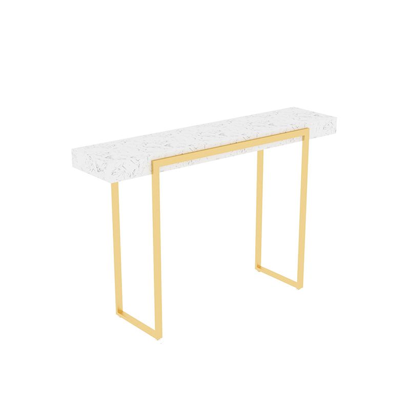 Console di console rettangolo in marmo glam