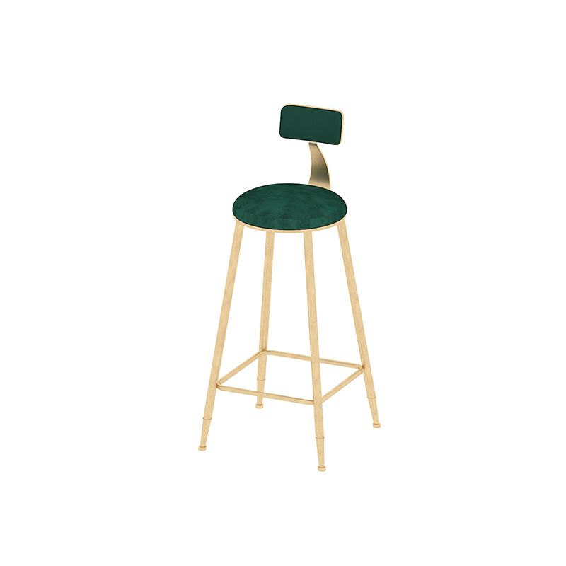 Low Back Dining Stools Round Upholstered Bar Stools with Footrest Clearhalo 'Bar Furniture' 'Bar Stools' 'bar_stools' 'furn' 'furn_bar_stools' 'Furniture' 'Kitchen & Dining Furniture' 1200x1200_b810e22e-db79-444c-88b2-c6c56e0c4c6c
