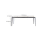 Industrial Rectangle Stone Dining Table Metal 4 Legs Dining Table Clearhalo 'Dining Tables & Seating' 'Dining Tables' 'dining_table' 'furn' 'furn_dining_table' 'Furniture' 'Kitchen & Dining Furniture' 1200x1200_b81158c1-8a2f-4893-9ba4-b5526ee16a88