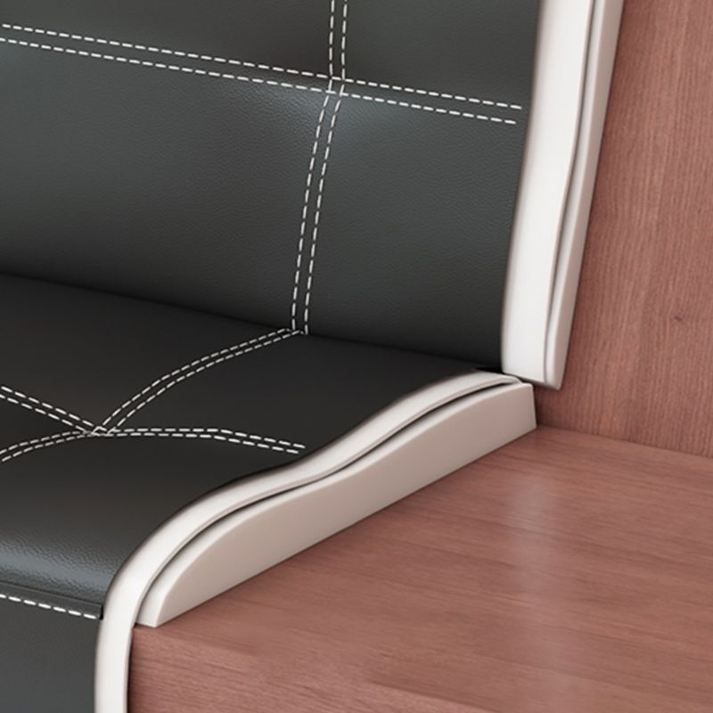 Faux Leather Pillow Top Arms /Armless Sleeper Sofa Bed Biscuit Back Convertible Sofas Clearhalo 'furn' 'furn_futons' 'Furniture' 'Futons & Daybeds' 'Futons' 'Living Room Furniture' 1200x1200_b8126c51-8d89-4e7b-83ac-22832de206c8