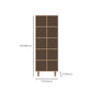 Contemporary Wooden Bookcase Standard Natural Bookshelf with Shelves