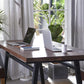 Industrial Pine Wood Table for Restaurant Rectangle Table with Metal Double Pedestal Clearhalo ' dining_table' 'Dining Tables & Seating' 'Dining Tables' 'furn' 'furn_dining_table' 'Furniture' 'furniture_dining_table' 'Kitchen & Dining Furniture' 'kitchen&dining_furn' 'kitchen' 'kitchen_dining_table' 1200x1200_b8139f16-28b5-416b-86bc-7be04ac9b8da