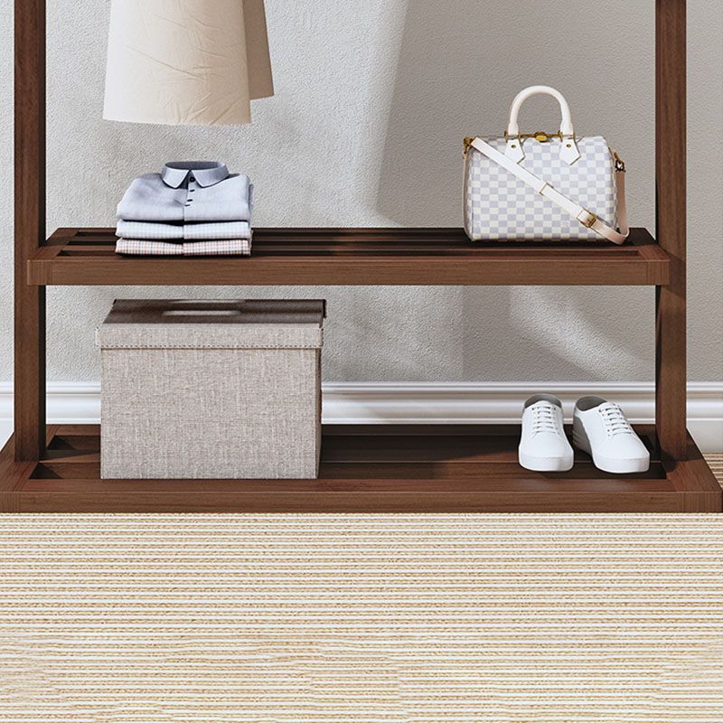 Rack de manteau de style moderne Bamboo solide étagères à double couche autoritaire.