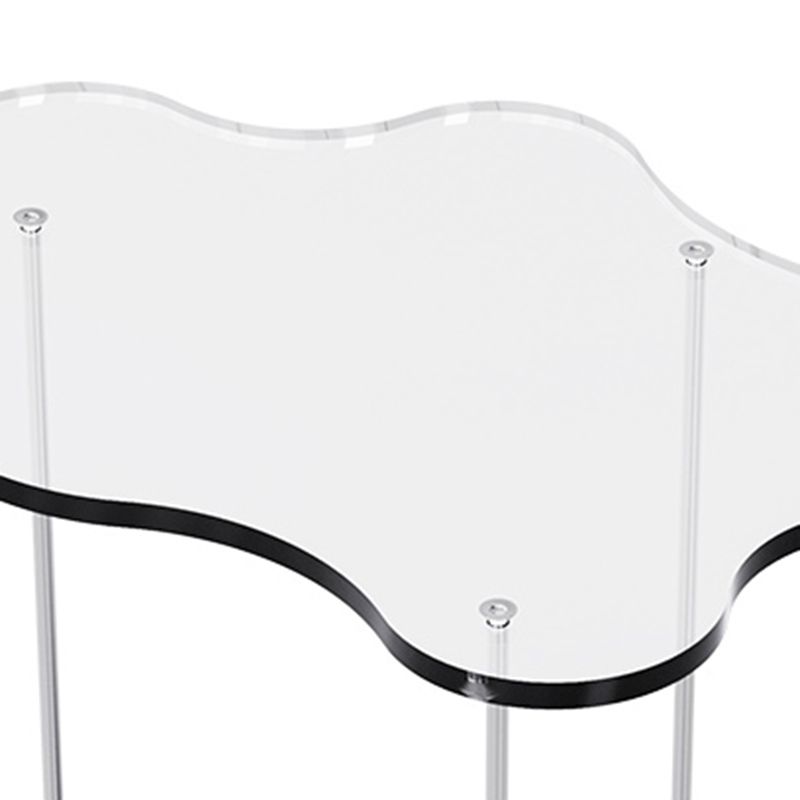 Tabla final en forma de nube acrílica Juego de 18.5 "Tabla de acento lateral de 2 niveles de alto