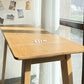 Wood Counter Height Table with Rectangle Table Top Trestle Table - 41.3" H Clearhalo 'Bar Furniture' 'Bar Tables' 'bar_tables' 'furn' 'furn_bar_tables' 'Furniture' 'furniture_bar_tables' 'Kitchen & Dining Furniture' 1200x1200_b815a1fd-dec6-406a-ac01-289beb820a86