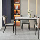 Modern Stone Dining Table Set 1/2/3/5/7 Pieces Dining Set with Solid Back Chairs