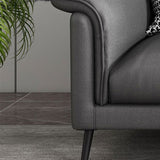 Modern Faux Leather Stain-Resistant Sofa Black Flared Arm Couch Clearhalo 'furn' 'furn_sofas' 'Furniture' 'furniture_sofas' 'Living Room Furniture' 'Sofa' 'sofas' 1200x1200_b81763ba-0f23-4fab-bd84-f82496d8bcb7