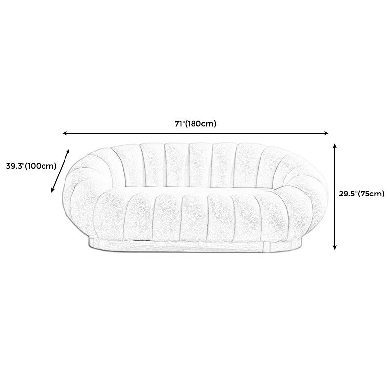 Contemporary Solid Color Curved Sofa with Sloped Arms for Bedroom Living Room Clearhalo 'furn' 'furn_sofas' 'Furniture' 'furniture_sofas' 'kitchen' 'kitchen_sofas' 'Living Room Furniture' 'Sofa' 'sofas' 1200x1200_b81801d4-8251-4688-bd66-345b7f2fb01e
